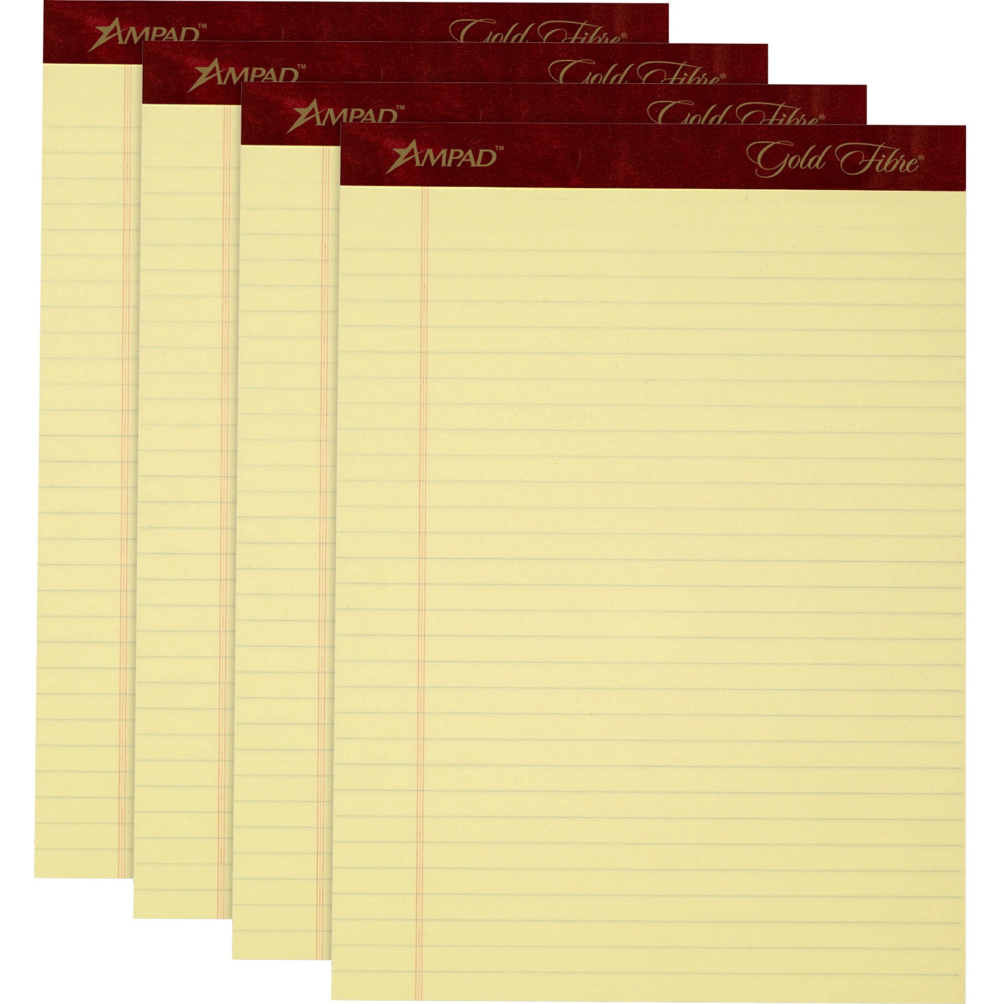 TOPS Gold Fibre Premium Rule Writing Pads Letter, 4 / Pack (Quantity