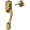 Antique Brass, variant on Right Hand Camelot by Accent Bottom Half Handleset with 16080 Latch and 10063 Strike