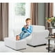 thumbnail image 1 of Costway Sofá para Niño con Taburete Sillón Infantil Asiento con Reposapiés 83 x 42 x 41cm Blanco, 1 of 8