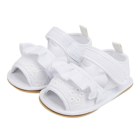 

Qufokar Baby Girls Outfits Shoes for Boys Girls Open Toe Ruffles Shoes First Walkers Shoes Summer Toddler Flat Sandals