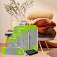 thumbnail image 4 of 1Set Compression Packing Cubes Extensible Travel Accessories Organizers for Green 6Pcs, 4 of 8
