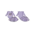 thumbnail image 2 of BemeyourBBs Baby Girl Halloween Outfit Pumpkin Long Sleeve Romper Bow Tulle Skirt, 2 of 9