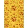 thumbnail image 1 of Ahgly Company Machine Washable Indoor Rectangle Abstract Yellow Modern Area Rugs, 5' x 7', 1 of 4