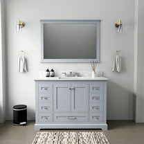 Lexora Home Dukes 48" Vanity Cabinet in Dark Gray