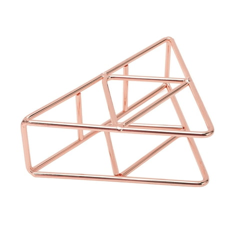 

Paper Napkin Holder Iron Metal Tissue Holder Triangular For Kitchen For Dining Table Rose Gold