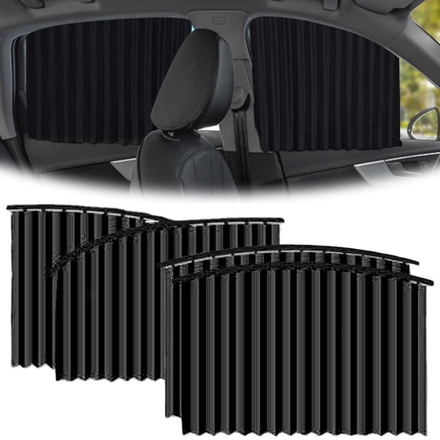 Universal Car Window Sun Shade Privacy Curtain Slidable Sun Front Rear Windshield Shield For Baby Sleep