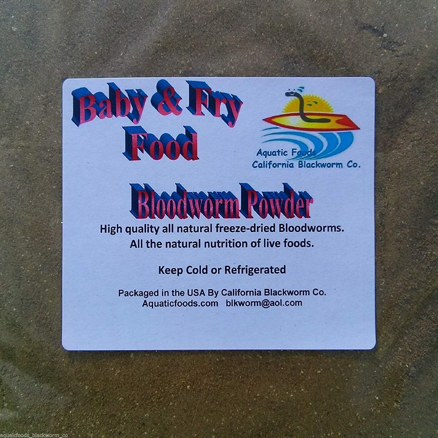 Aquatic Foods Blood Worm Powder Fry & Baby Food 1/4lb