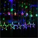 thumbnail image 5 of Cortina de luces navideñas para ventana, 2,5 m, 138 LED, 8 modos, guirnalda decorativa de estrellas para fiestas, bodas y habitaciones, 5 of 5
