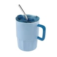 thumbnail image 2 of Paquete con 24 piezas de Taza de cerámica con tapa push y popote azul 12.5 x 13 x 8.9, 2 of 7