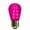 Pink, variant on Vickerman S14 LED Multi Transparent PlasticBulb E26 Medium Nickel Base, 5 per pack.