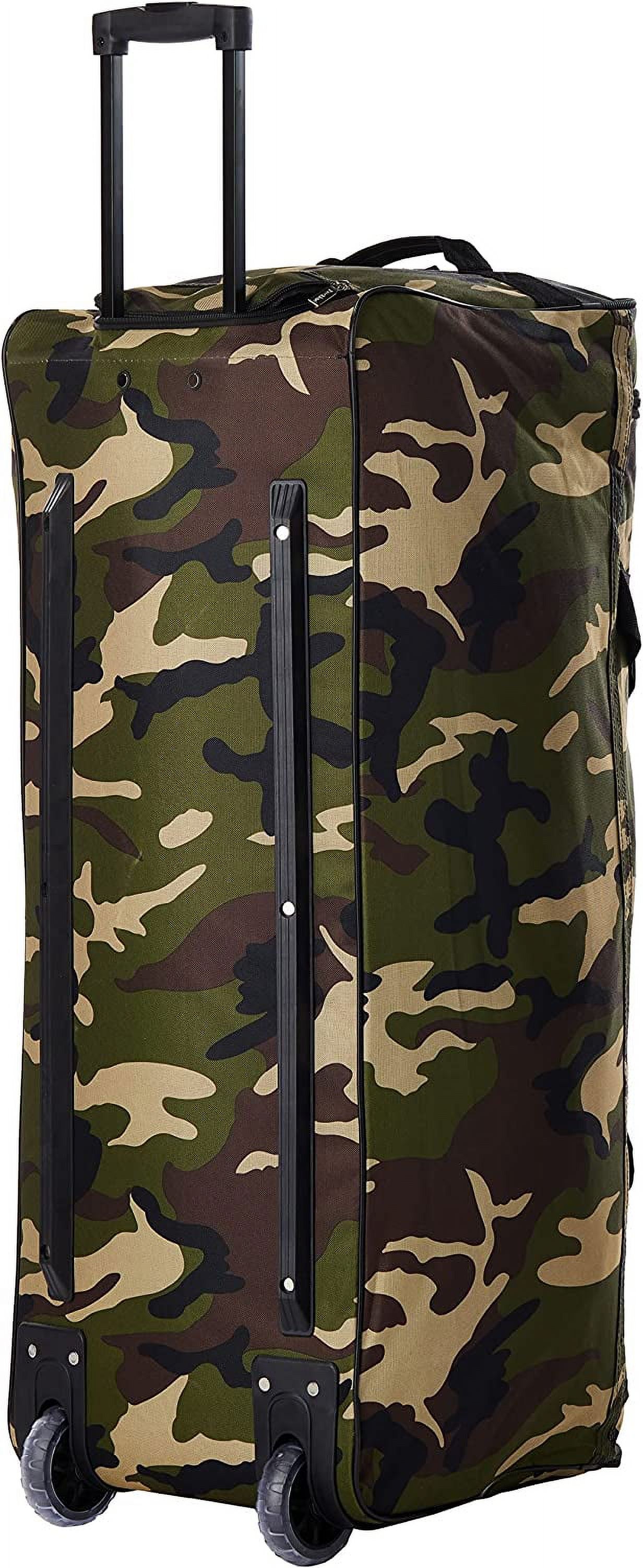Rockland Adult 30 inch Soft-Shell Travel Duffel Bags Rolling Duffle, Green