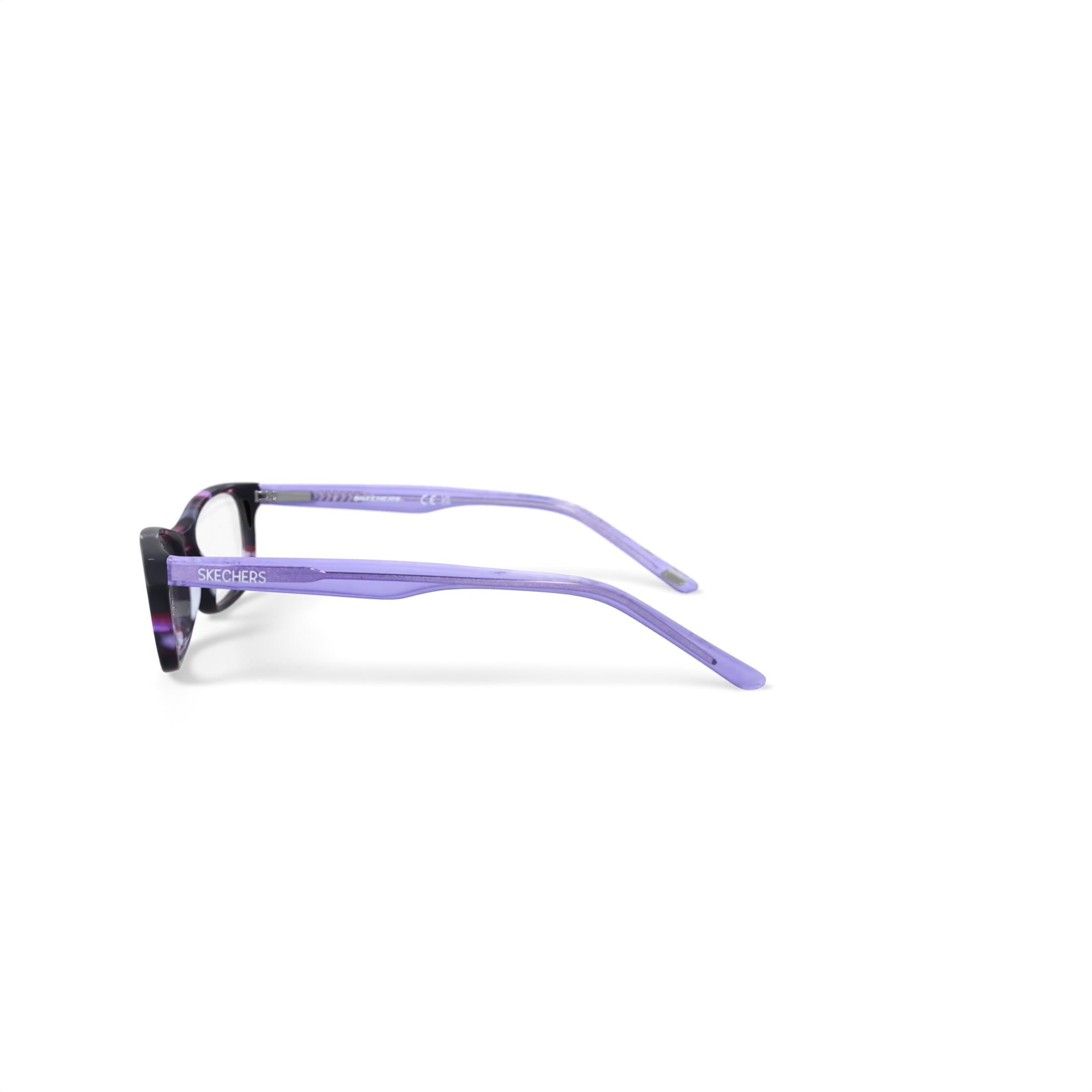 Skechers Youth SEG 1673 Rectangular Prescription Eyeglasses with Case, Purple