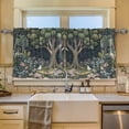 thumbnail image 2 of Yayeee Kitchen Curtains Tier Set of 2 Light Filtering 57"x24" Over Sink Window Panels, Green Forest Scene, 2 of 7