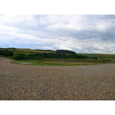 LAMINATED POSTER Anti-Tank Wall, Cuckmere Haven At the end of the shingle ridge protecting the western side of the va Poster Print 24 x