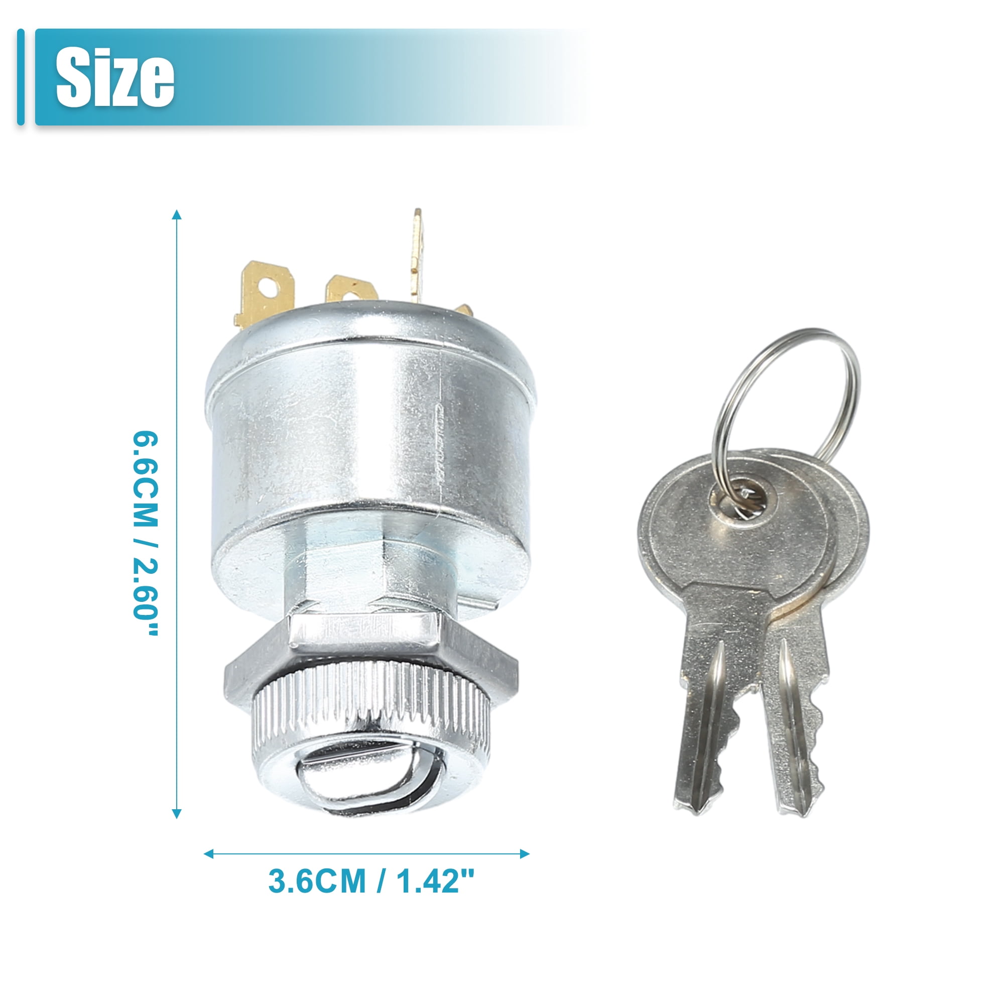 1 Set Ignition Switch with Keys Replacement for EZGO GAS and Electric TXT for Medalist 1981-UP