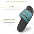 thumbnail image 3 of GZHJMY Stylish Slides for Women Men, Blue Wooden Board Soft Flexible Slip-on Sandals Slippers, 3 of 7