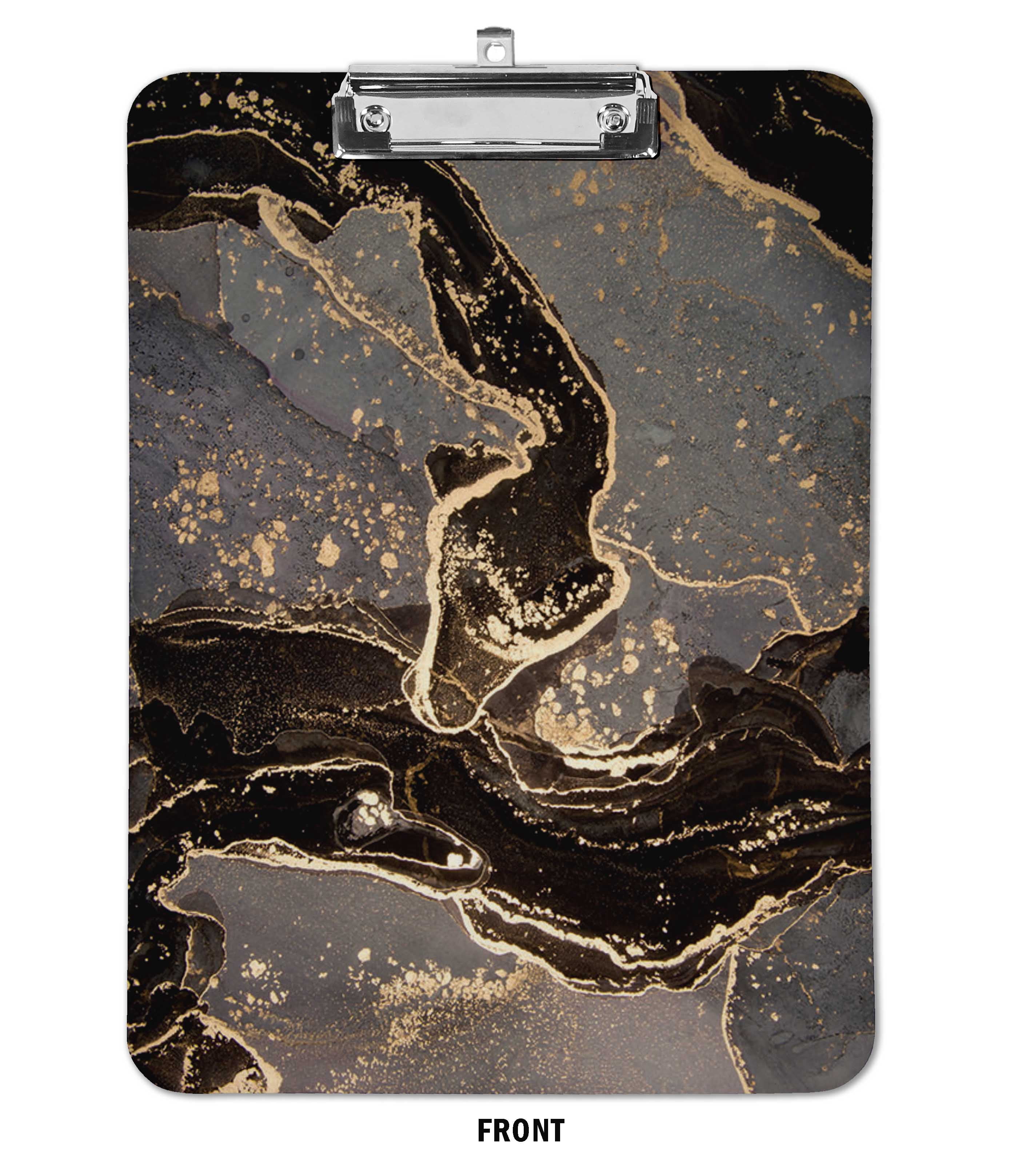 Inkdotpot Dry Erase Double Sided Clipboard Marble Watercolor Printed Paperboard Clipboard With Free Marker & Duster