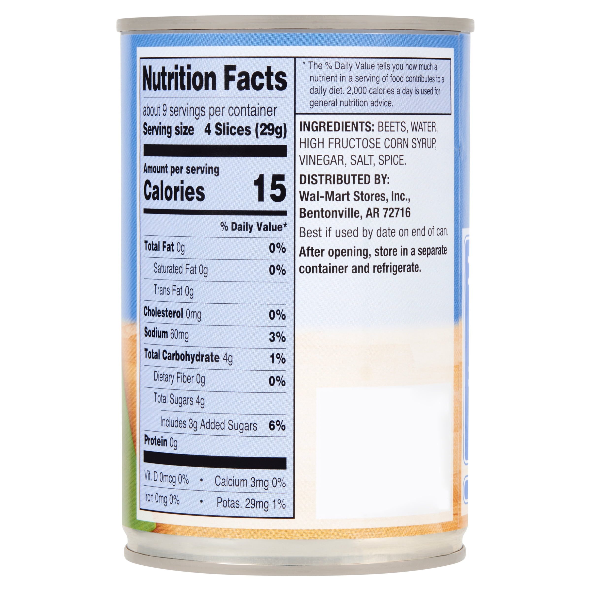 Great Value Pickled Sliced Beets, 15 oz Can