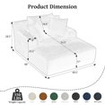 thumbnail image 2 of Aukfa 66" Oversized Chaise Lounge Indoor Chair Boneless Couch for Living Room Bedroom, 3Pillows, Light Gray, 2 of 9