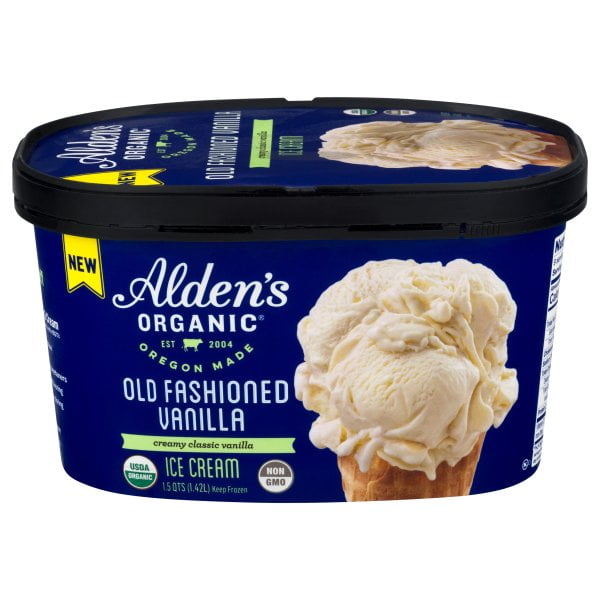 Aldens Organic Old Fashioned Vanilla Ice Cream, 48 Fluid Ounce 3 per