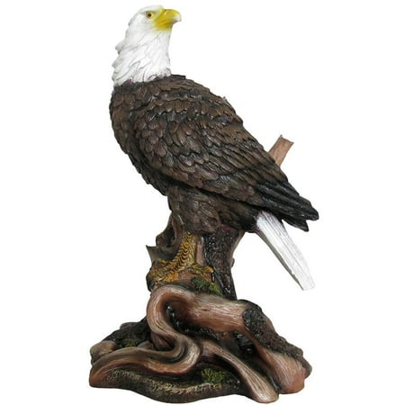 Decorative Bald Eagle Statue for American Patriotic 4th of July Decorations or Office Library Decor by Home 'n Gifts