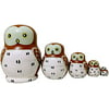 King 5pcs Owl Nesting Dolls - Wooden Russian Dolls Matryoshka Stacking Toys