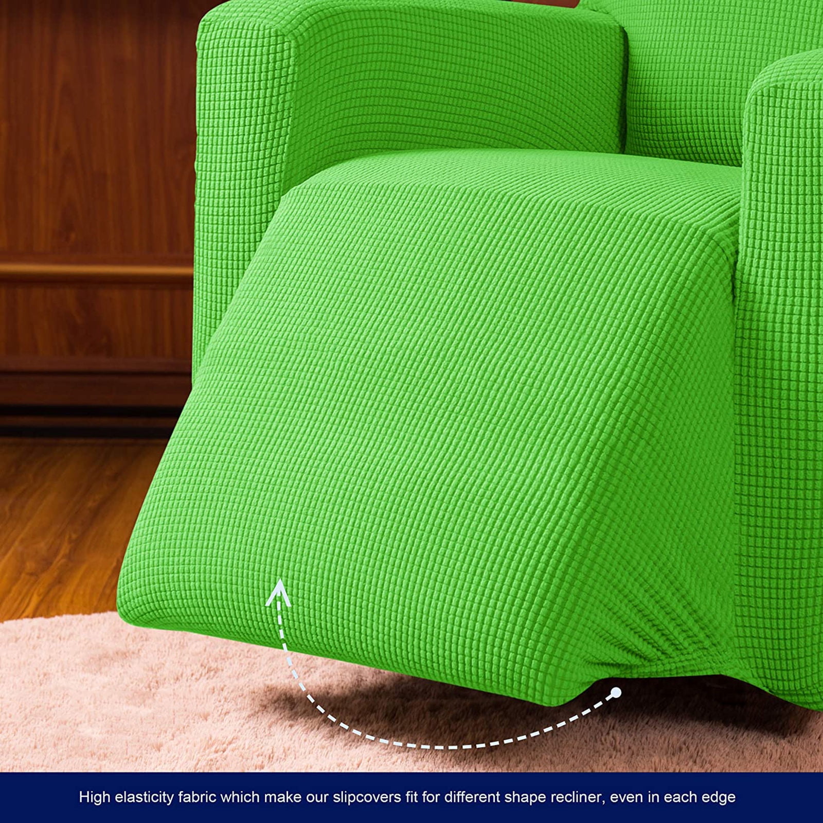 Stretch Recliner Chair Slipcover, 1-Piece Soft Armchair Cover Washable Sofa Cover Non Slip