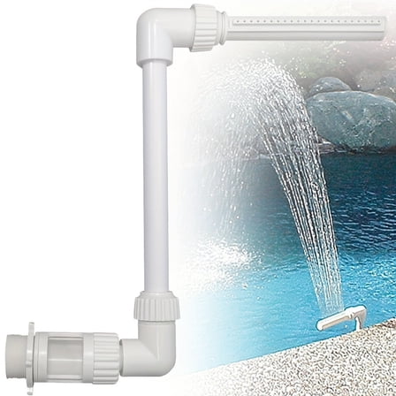 Swimming Pool Waterfall Spray Fountain - Adjustable Sprinkle Distance, Pool Spray Aerator Cools Water Temperature - In-Ground & Above-Ground Pools, Ponds, Fun Outdoor Yard Decoration