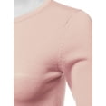 thumbnail image 4 of A2Y Women's Basic Casual Colorful 3/4 Sleeve Knit Pullover Sweator Top Blush S, 4 of 6