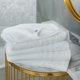 thumbnail image 3 of Juego de 4 toallas de baño, 100% algodón, 70 x 140 cm, color blanco, 3 of 9