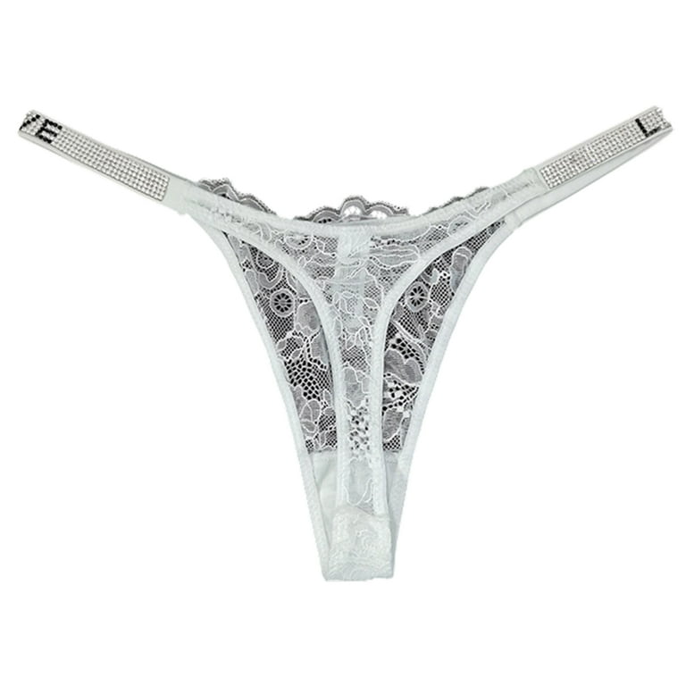 harmtty Women Underpants Sexy See-through Lace Low Waist Solid