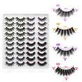 thumbnail image 2 of Lashes Mink Natural Look Cat Eye Wispy False Eyelashes Think Volume Long Fake Eye Lashes Pack 3D Strip Faux Mink Eyelashes 14 Pairs, 2 of 15
