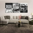 thumbnail image 3 of Motivational Hustle Posters Prints Inspirational Office Wall Decor 3 Pieces Canvas Painting Positive Quotes Success Wall Art Framed Artwork Decor Living Room Bedroom Home Decoration (36\Wx16\H), 3 of 6
