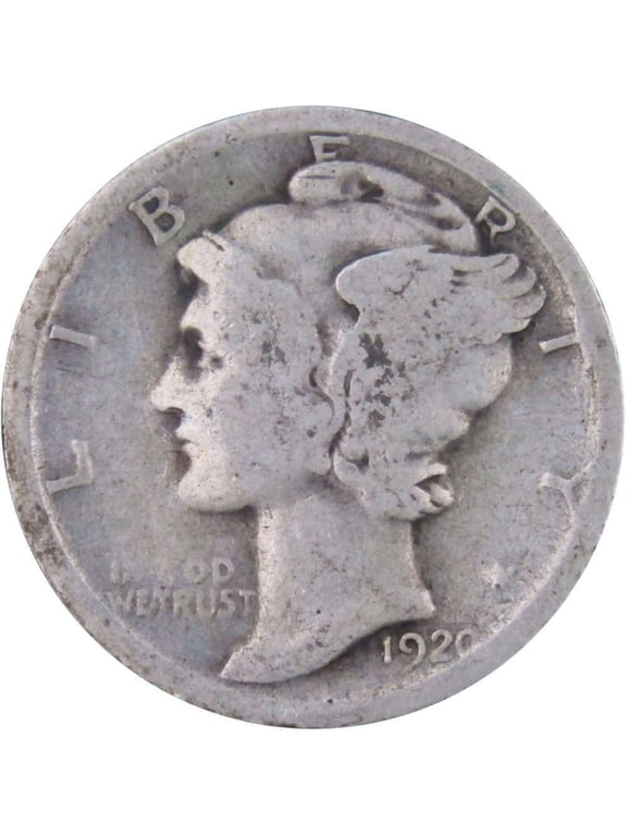 Collectible 1920 Mercury Silver Dime Circulated 10c Coin Collectible