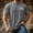 Dark Gray, variant on Mens Quick Dry Crew Neck T Shirt with Exercise Logo Print Athletic Short Sleeve Tee for Gym Running Training and Casual Activities Black M