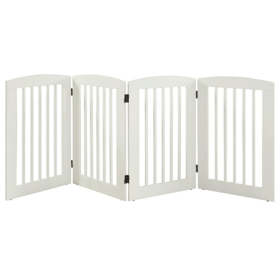 Ruffluv 4 Panel Expansion Pet Gate - Large - 36"H - White Finish