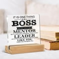 thumbnail image 5 of Best Boss Gifts, Boss Gifts For Men Women, Thank You Appreciation Gifts For Boss Mentor Leader, Boss Mentor Leader Acrylic Sign Keepsake, 5 of 6