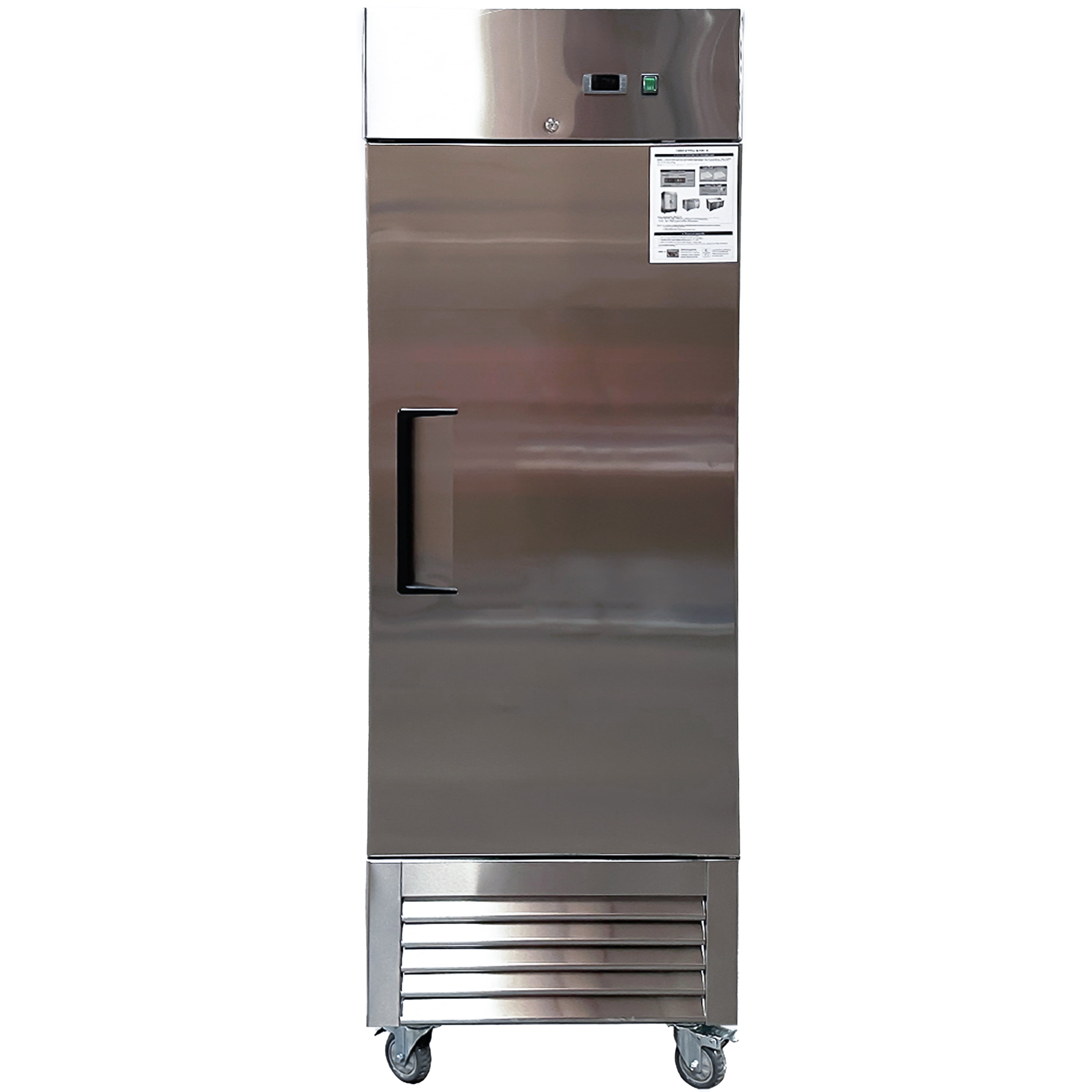 NSF 27 in. Reach-In Commercial Refrigerator 18.6 Cu.Ft. Solid Single Door Refrigerator, Upright Refrigerator in Stainless Steel