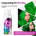 thumbnail image 5 of Hair Color Spray Temporary Hair Color Dye Spray, One-Time Use Hair Dye Washable Hair Wax Non-Sticky, Natural Hair Color Wax for Cosplay Party DIY Christmas Halloween Kids Women Men(Green, 3.4Oz), 5 of 10