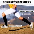 thumbnail image 2 of Calcetines deportivos American Trends para mujer hasta la rodilla, paquete de 2, negros, 2 of 7