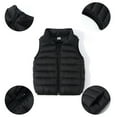 thumbnail image 5 of Qudderr Toddler Kids Light-Weight down Puffer Vest for Boys Girls Warm Full-Zip Sleeveless Jacket Solid Color Fall Winte Waistcoat Size 3-13T, 5 of 6
