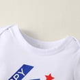 thumbnail image 6 of Mercatoo Baby Boys Girls Clothes Set Short Sleeve Independence Day Letter Printed Romper Bodysuits Shorts Outfits, 6 of 8