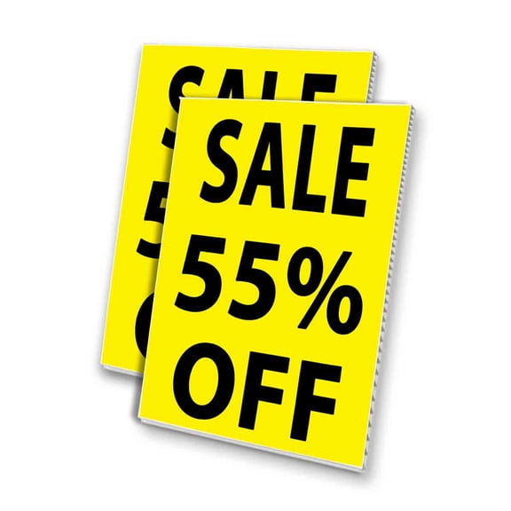 Sale 55 Percent Off (24" X 36") 4mm Corrugated Plastic Panel, Graphics Applied To 1 Side (Pk of 2)