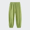 thumbnail image 3 of UQJfacai Kids Harem Pants Loose Solid Sports Dancing Long Pants Boys Girls Casual Simple Sweatpants 5-18 Years, 3 of 4