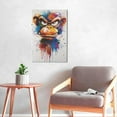 thumbnail image 6 of 16x24 inch Colorful Angry Monkey Canvas Frameless Painting,Funny Zoo Decor Accessory,Bathroom,Children'S Room,Study Wall Art Decoration Posters & Prints,Gift For Monkey Lover,Man Cave,Zoo,Bar, 6 of 6