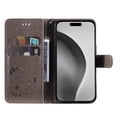 thumbnail image 2 of Allytechgroup for iPhone 16e Case with Credit Card Slot, PU Leather RFID Blocking Wallet Flip Case with Stand Wrist Strap Shockproof Protective Back Cover for iPhone 16e, Gray, 2 of 7