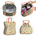 thumbnail image 2 of Colorful Dinosaur Assortment Pattern Drawstring Lunch Bag Women - Drawstring Lunch Bag Insulated for Work Office - Stain-Resistant Large Lunchbags for Women with Multi-Pockets, 2 of 6