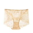 thumbnail image 2 of Fesfesfes Seamless Cotton Underwear For Womens Mid-waist Lace Thin Mesh Breathable Underwear Briefs, 2 of 4