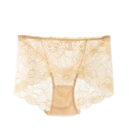 Vblhal Deals of the Week Clearance Womens Full Coverage Floral Lace Panties Sexy See Through Breathable Underwear Soft Cozy Stretch Brief Seamless Panty