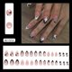 thumbnail image 4 of 24 Pcs Almond Shape Press On Nail French Tip Acrylic False Nail Glossy Artificial Nail Stars Stick on Nail for Party, 4 of 4